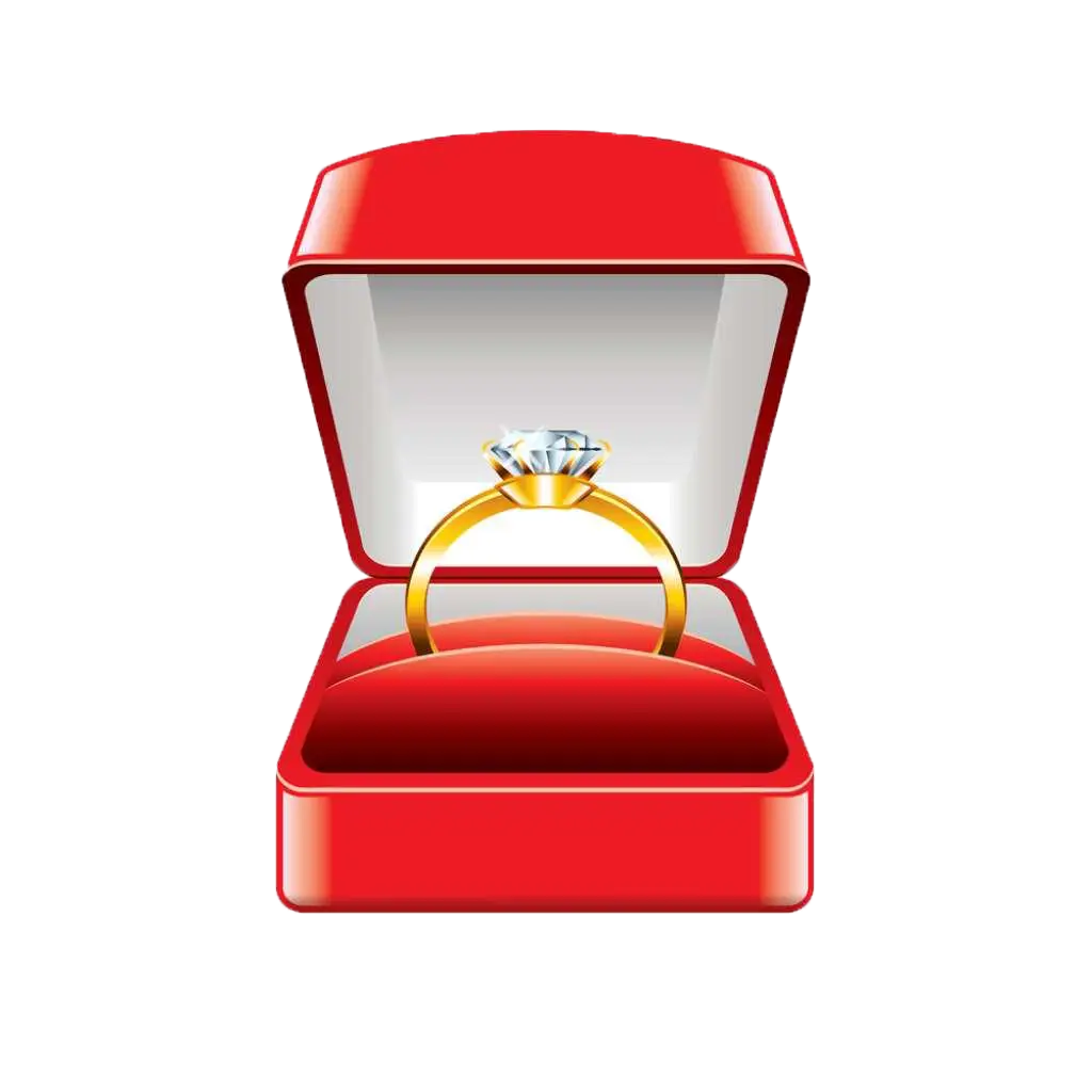 Diamond Engagement Ring in Elegant Red Box