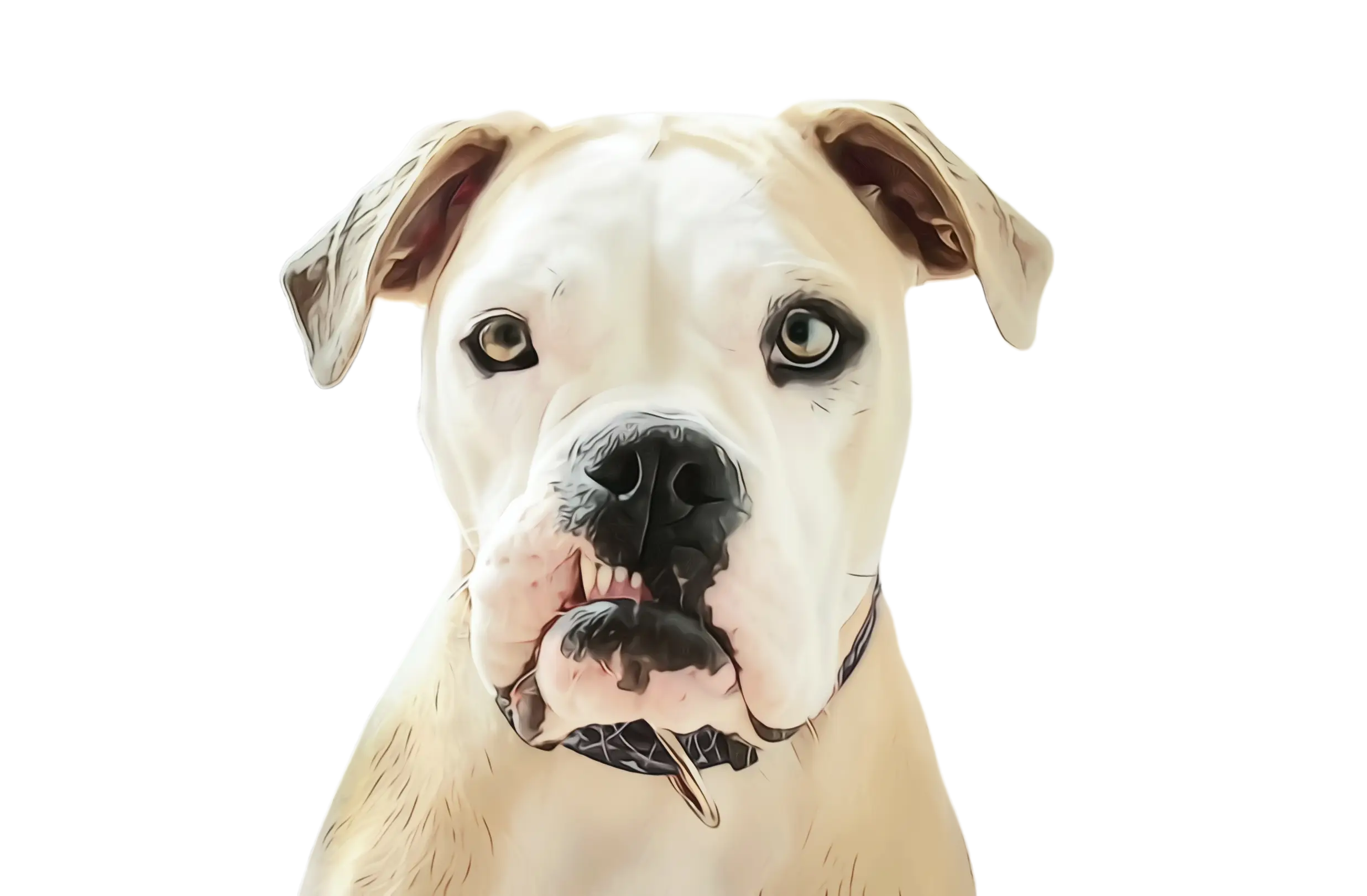 Close-Up of a Dog with White Fur