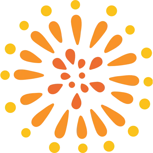 Orange and Yellow Firework Design Graphic