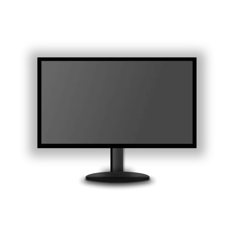 Black Monitor Screen for Technology Use