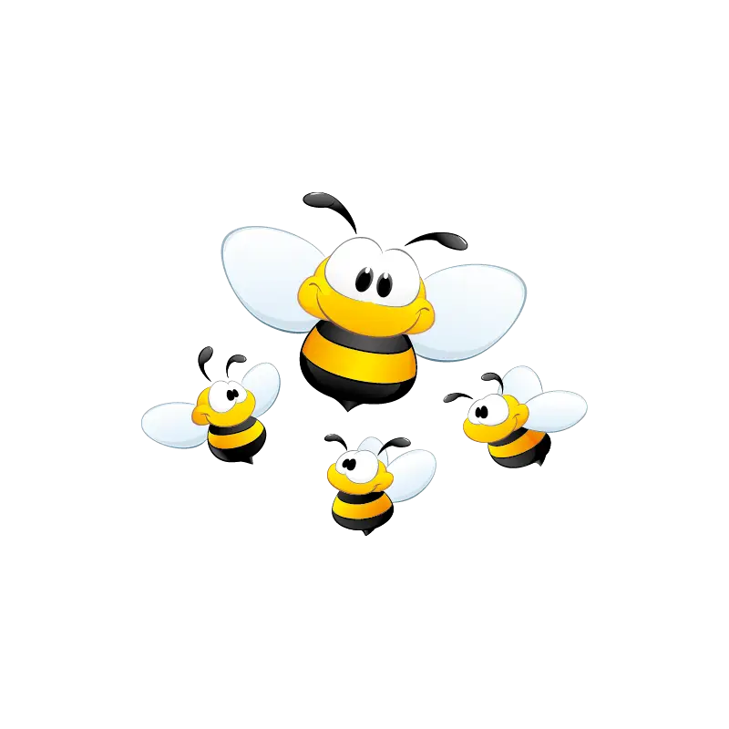 Cute Cartoon Bees