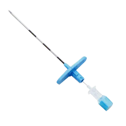 Medical Injection Needle with Blue Handle Design