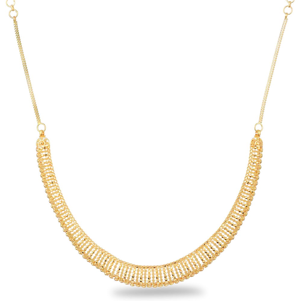 Shiny Gold Necklace for Elegant Look