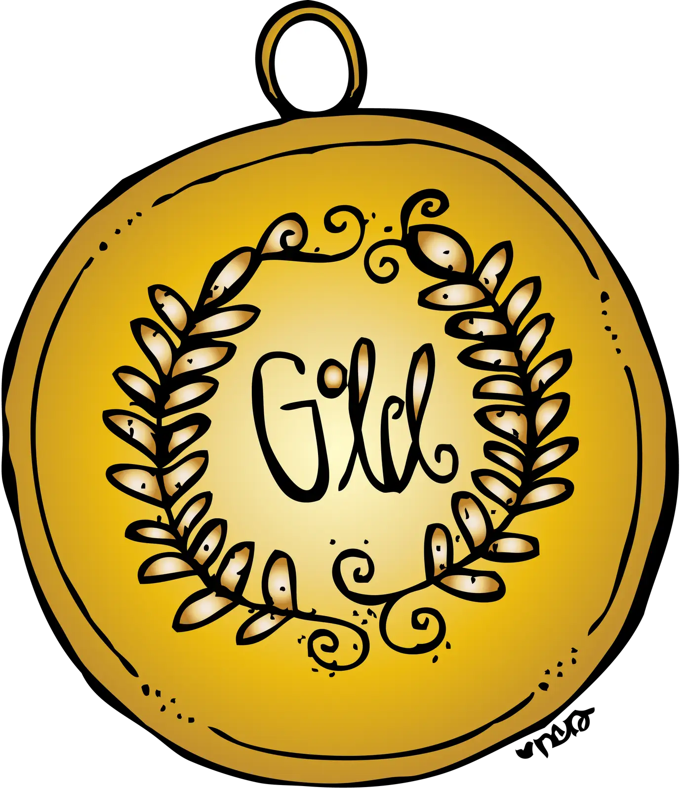 Gold Medal Award Illustration