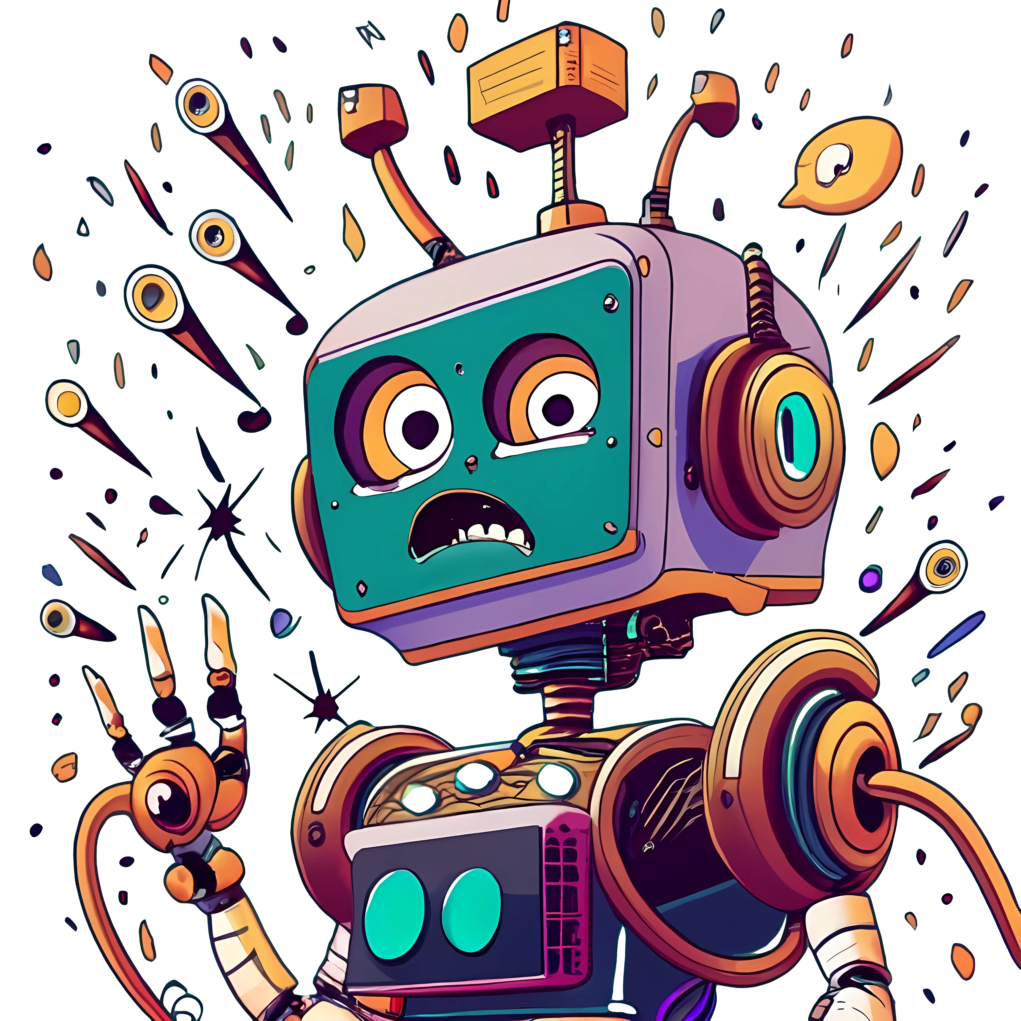 Cartoon Robot with Expressive Face