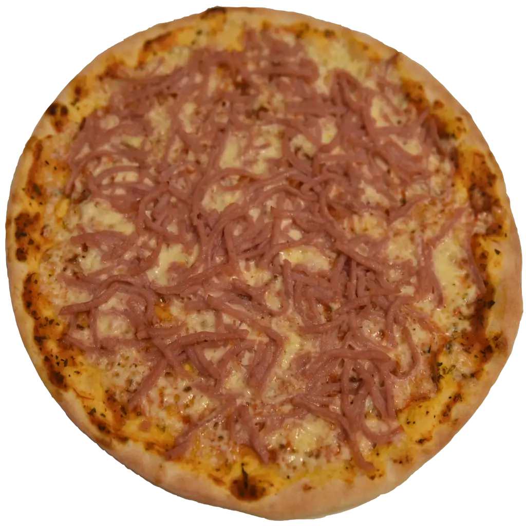 Ham Topping Pizza on Golden Crust