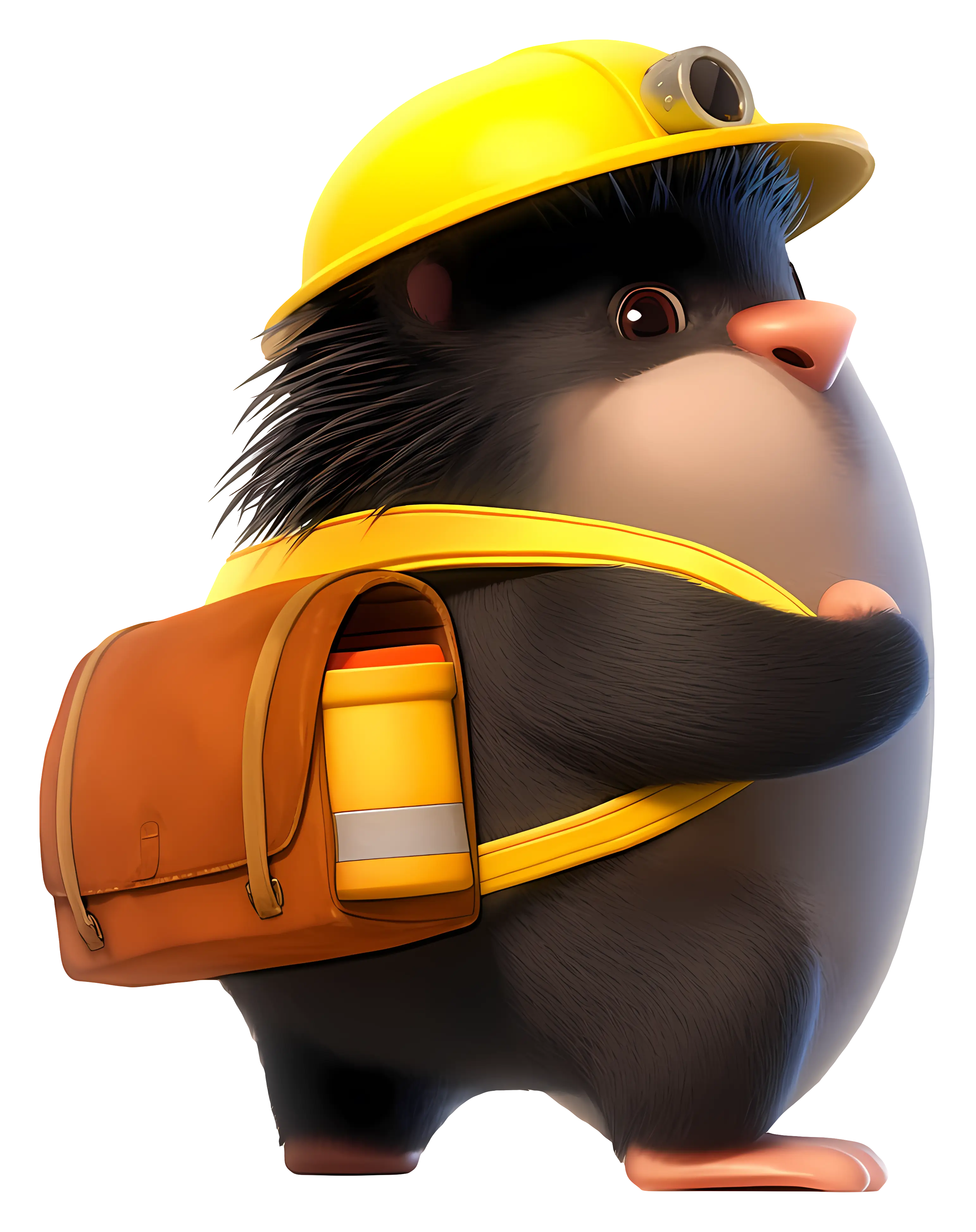 Mole Miner with Helmet