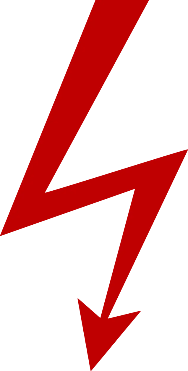 Bold Red Lightning Bolt Symbol for Energy