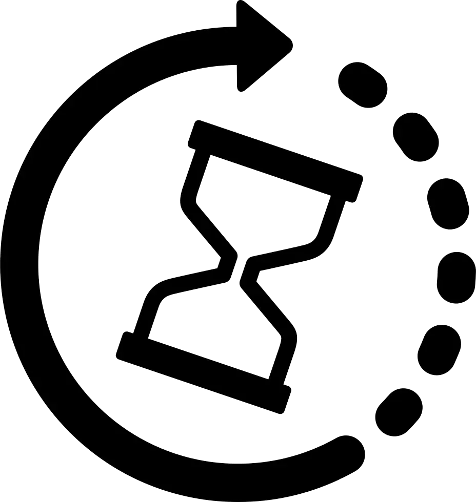 Hourglass with Arrow Icon