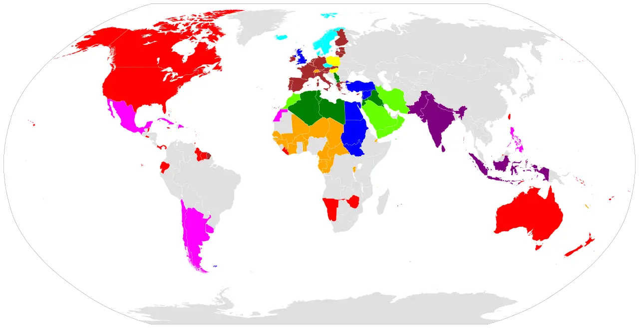 Colored World Map Illustration