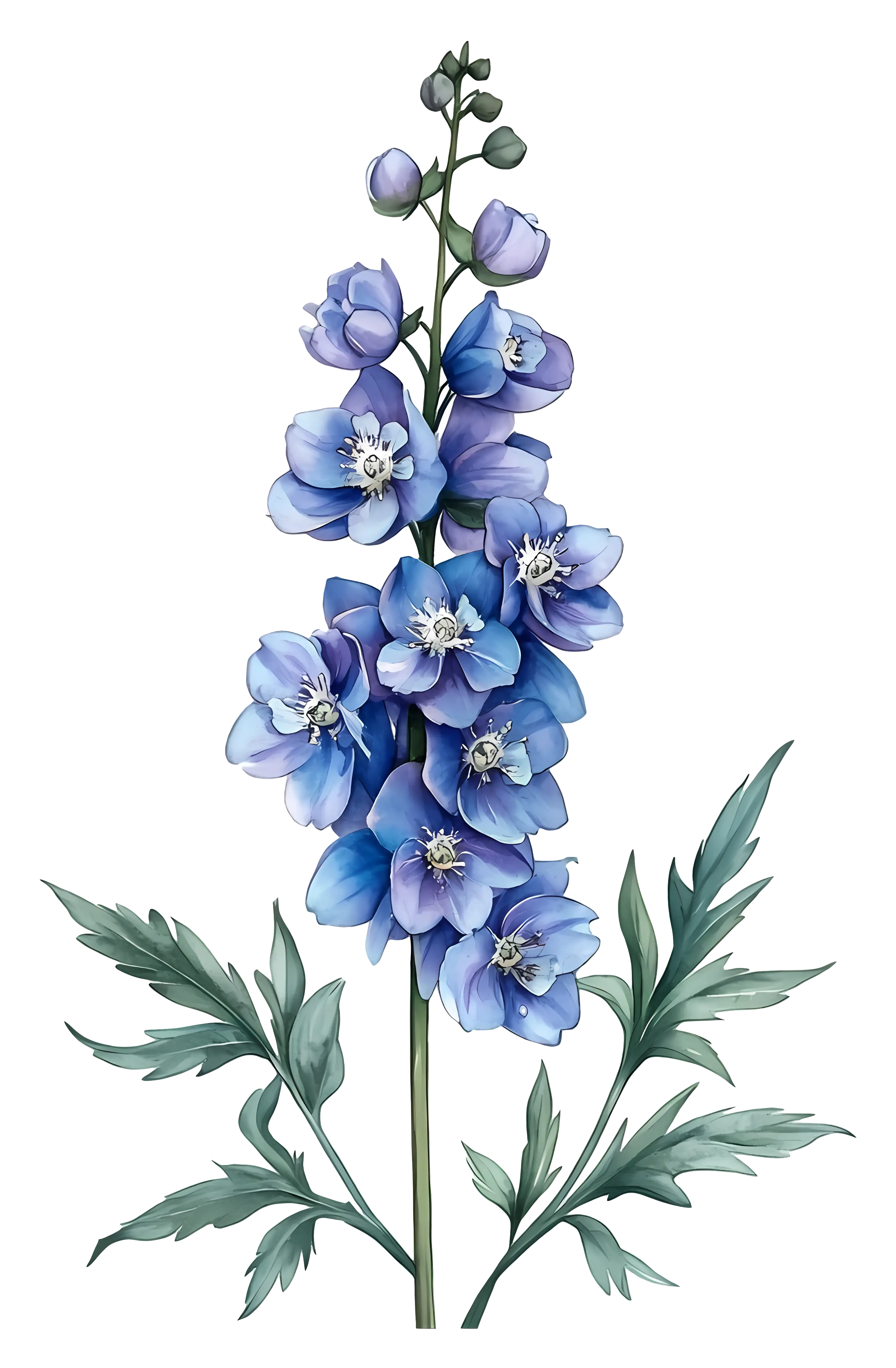 Elegant Blue Flowers in Bloom