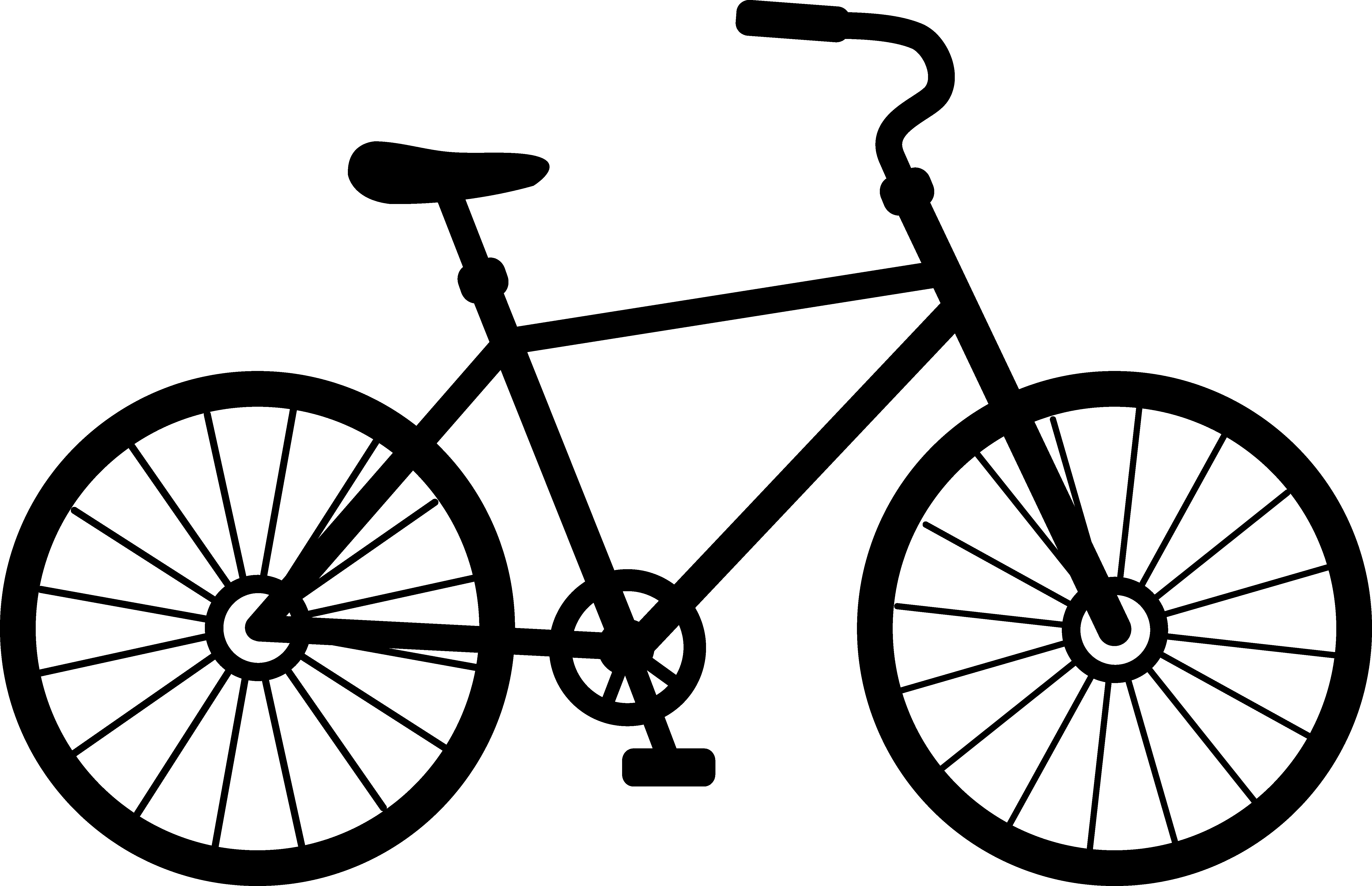 Simple Bicycle Silhouette Illustration