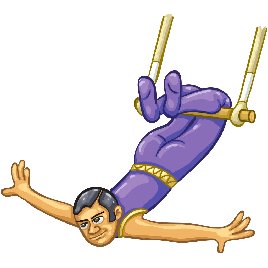 Trapeze Artist Cartoon