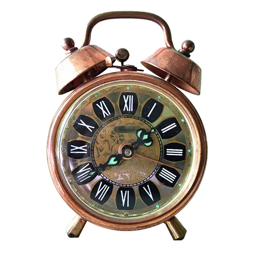 Vintage Alarm Clock with Roman Numerals