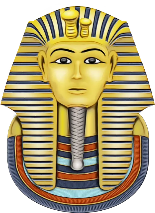 Golden Egyptian Pharaoh Mask Illustration