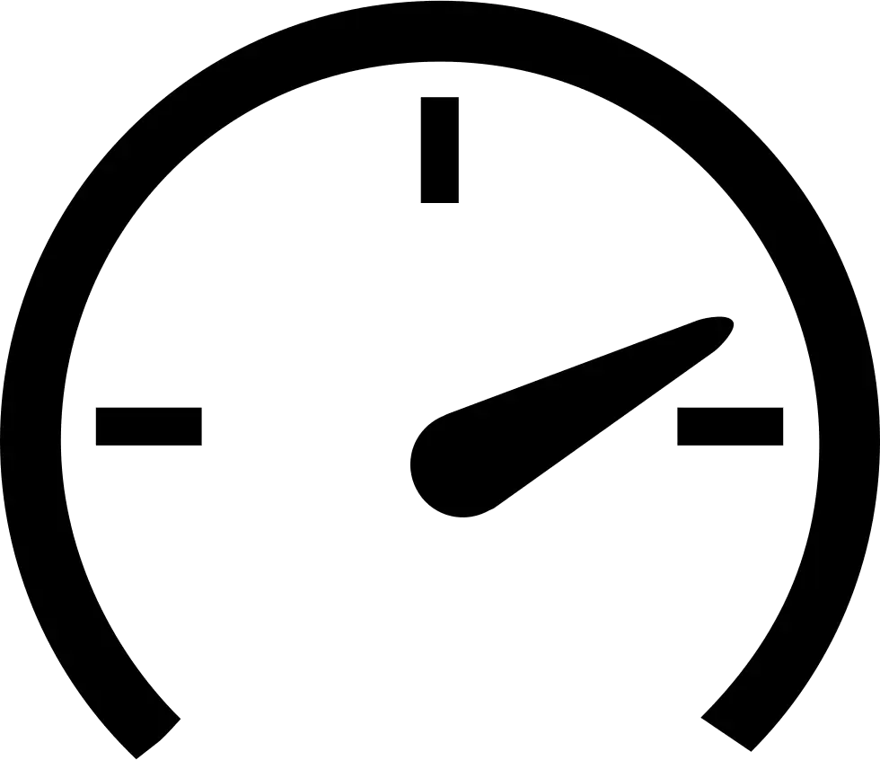 Black Speedometer Icon for Measurement