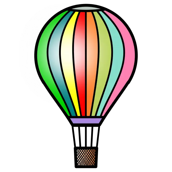 Colorful Hot Air Balloon Illustration