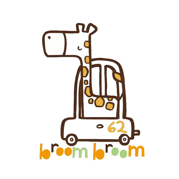 Cute Giraffe Car Cartoon