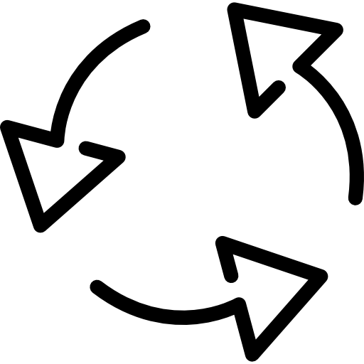 Recycling Symbol with Arrows