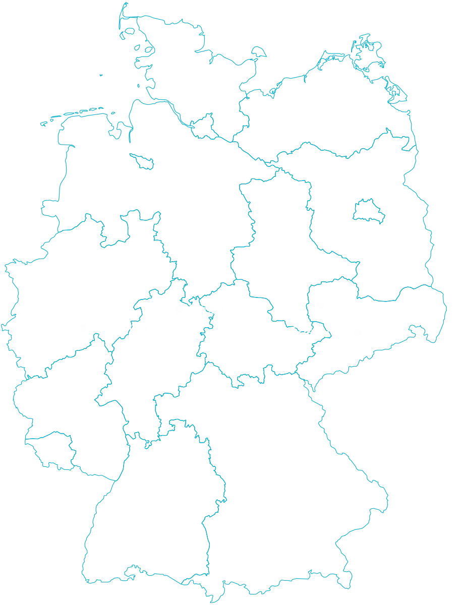 Outline Map of Germany with Borders