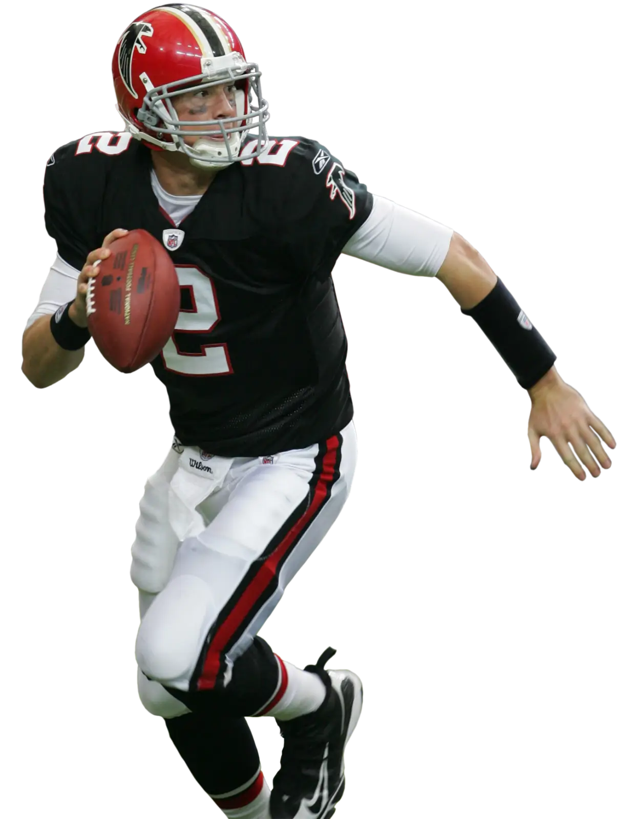 Quarterback in Black Jersey Playing Football