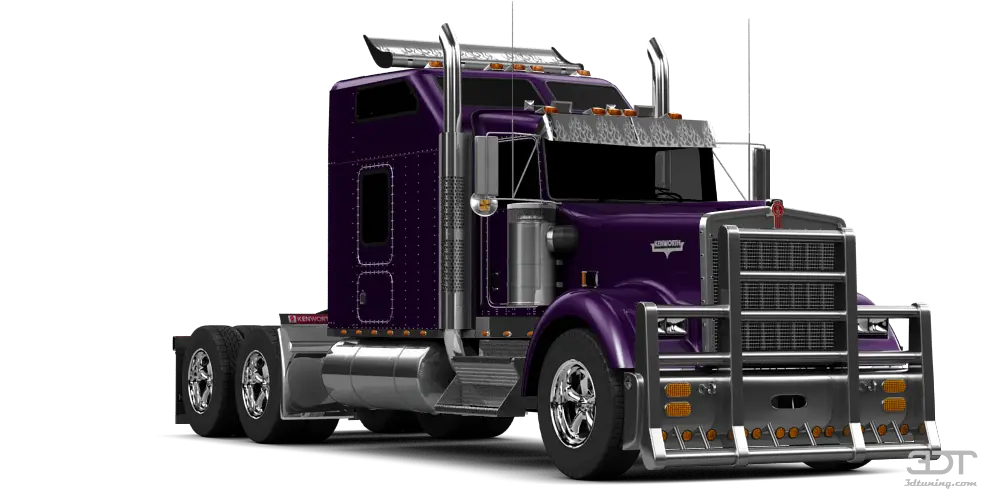 Purple Semi-Truck for Freight Transportation