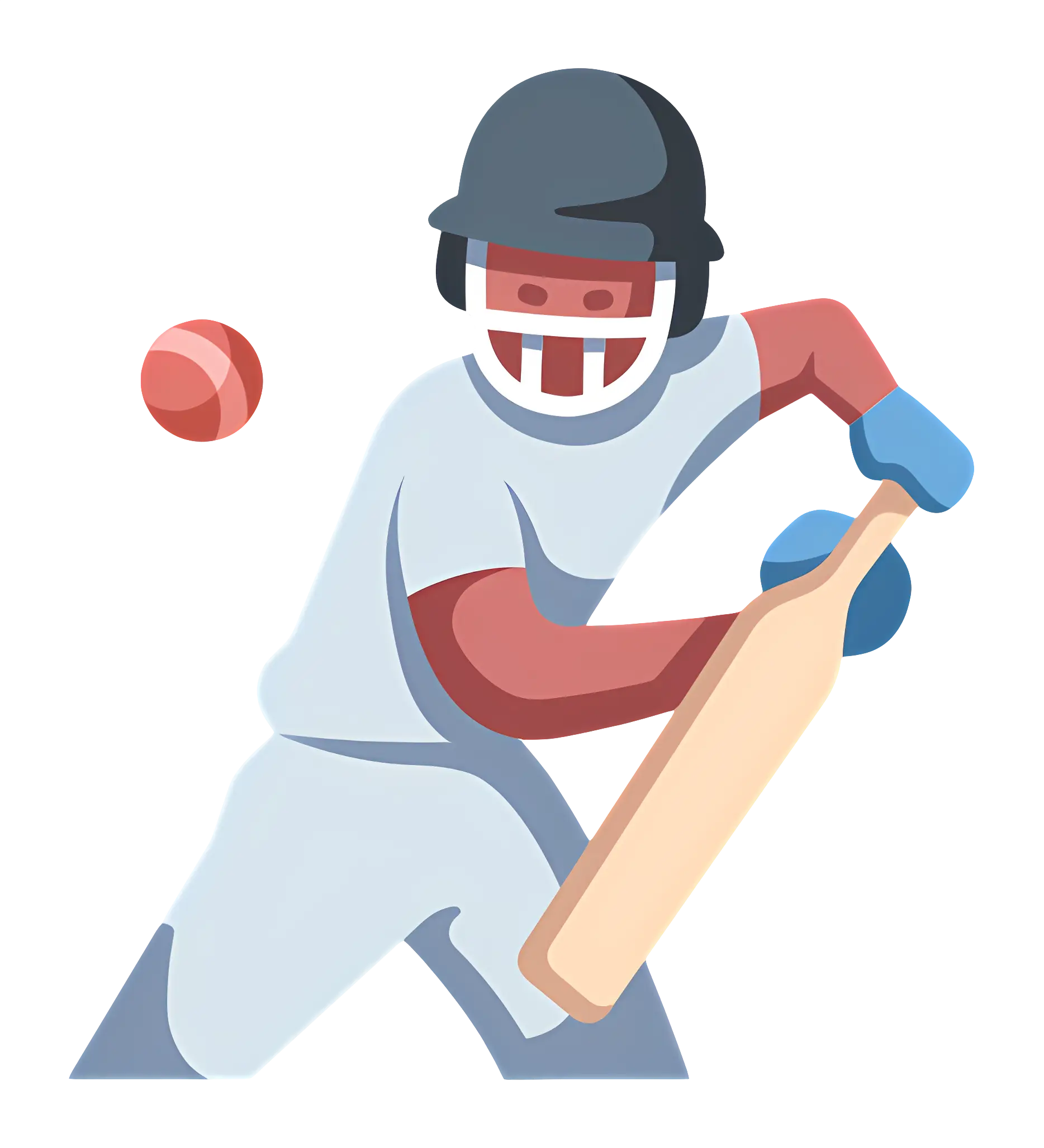 Cricket Player in Action