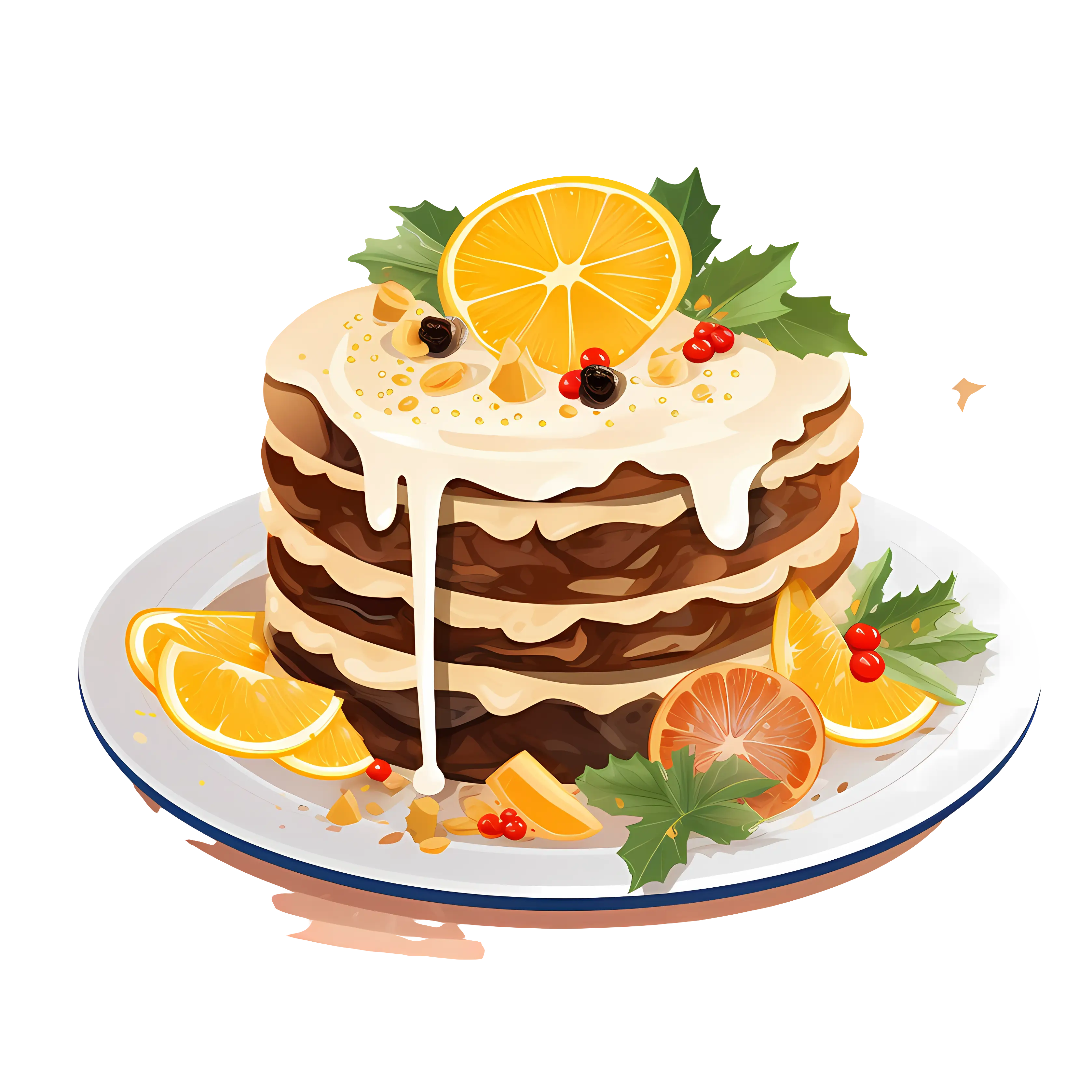 Festive Pancakes with Oranges and Cream
