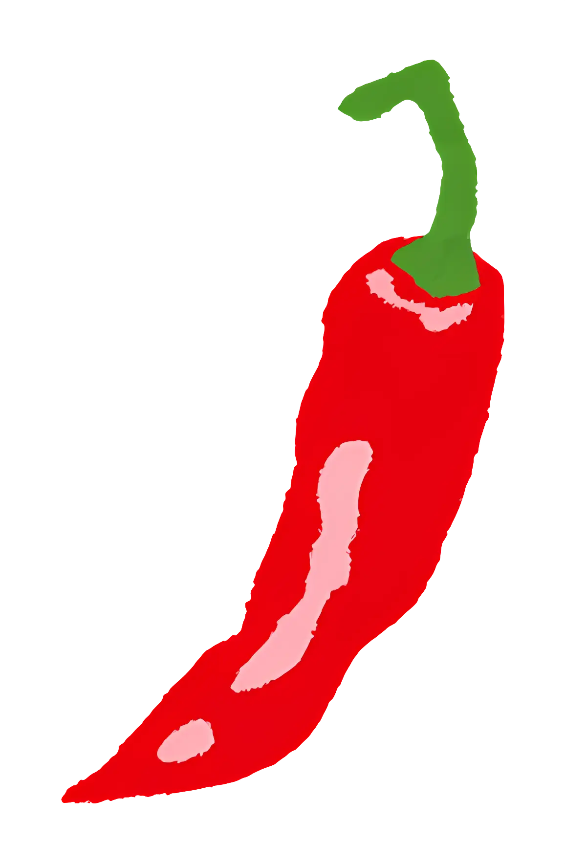 Stylized Red Chili Pepper Illustration