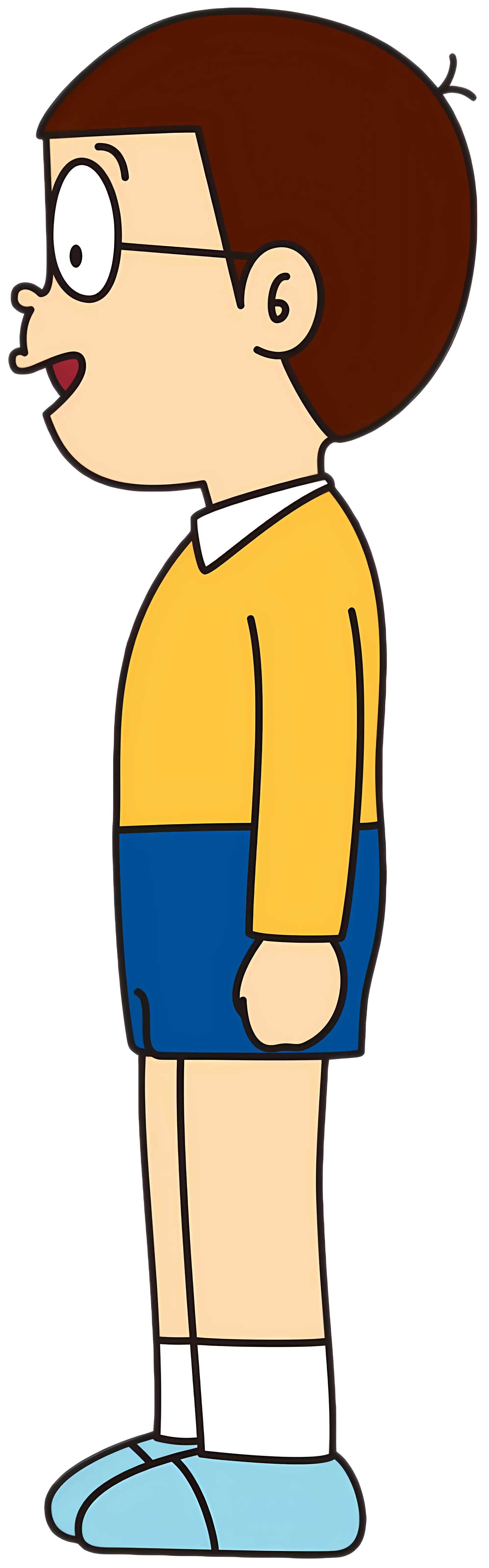 Cartoon Boy in Yellow Sweater