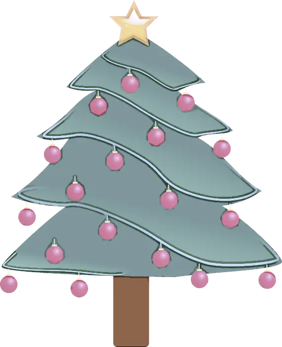 Decorated Christmas Tree with Pink Ornaments