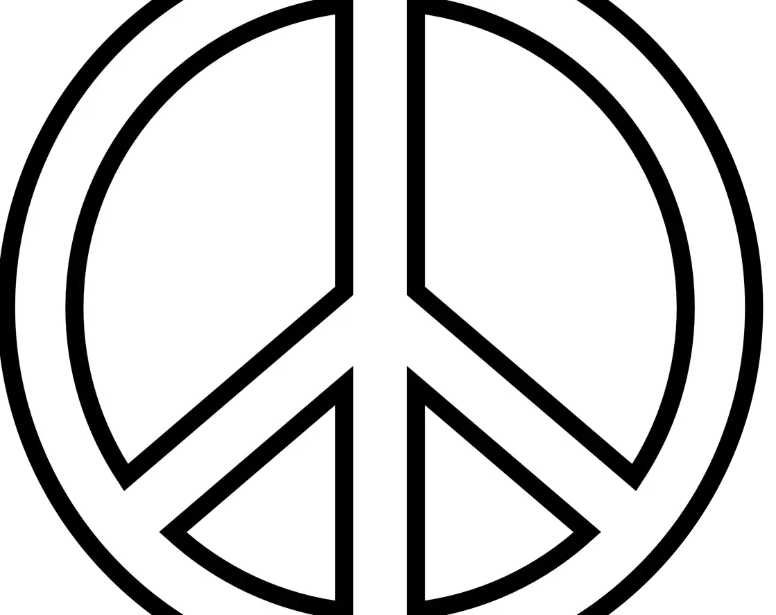 Black and White Peace Symbol