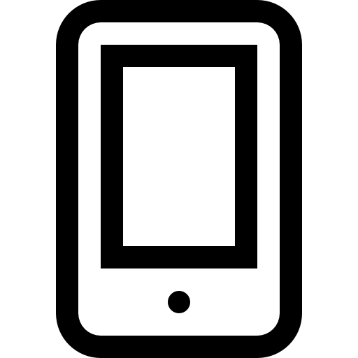 Minimalist Phone App Outline Icon