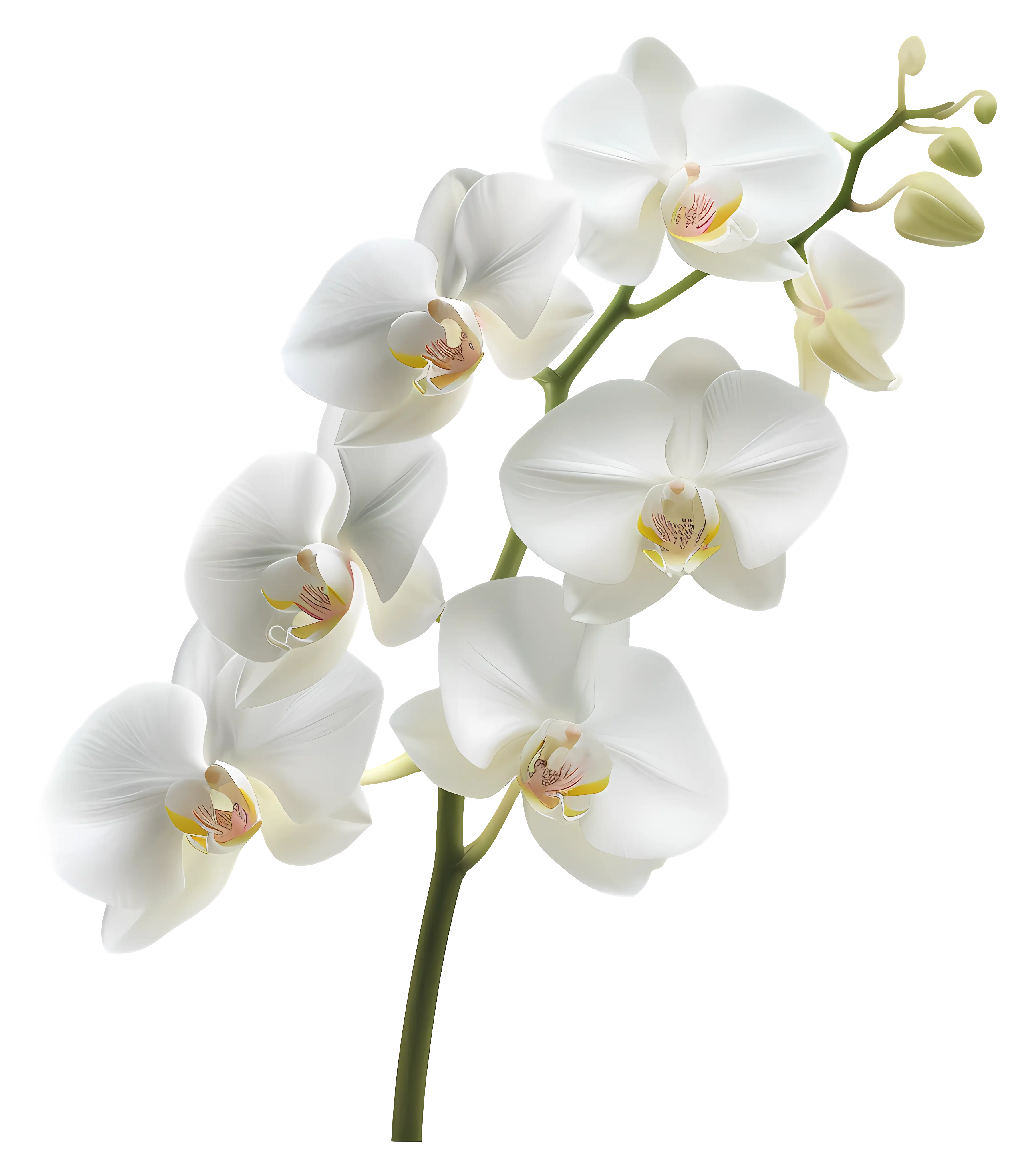 White Orchid Flower Branch