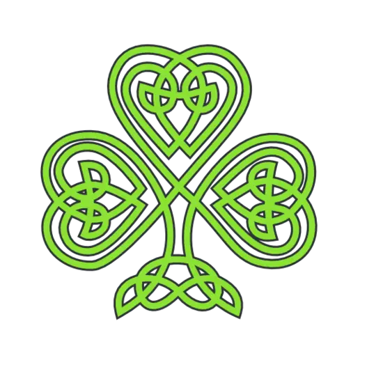 Celtic Green Shamrock Design
