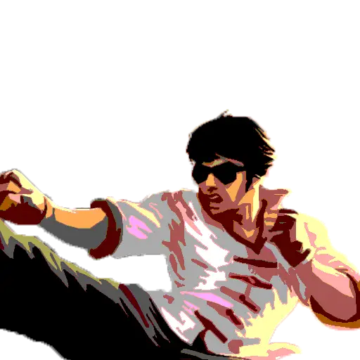 Dynamic Action Pose Illustration of Martial Artist