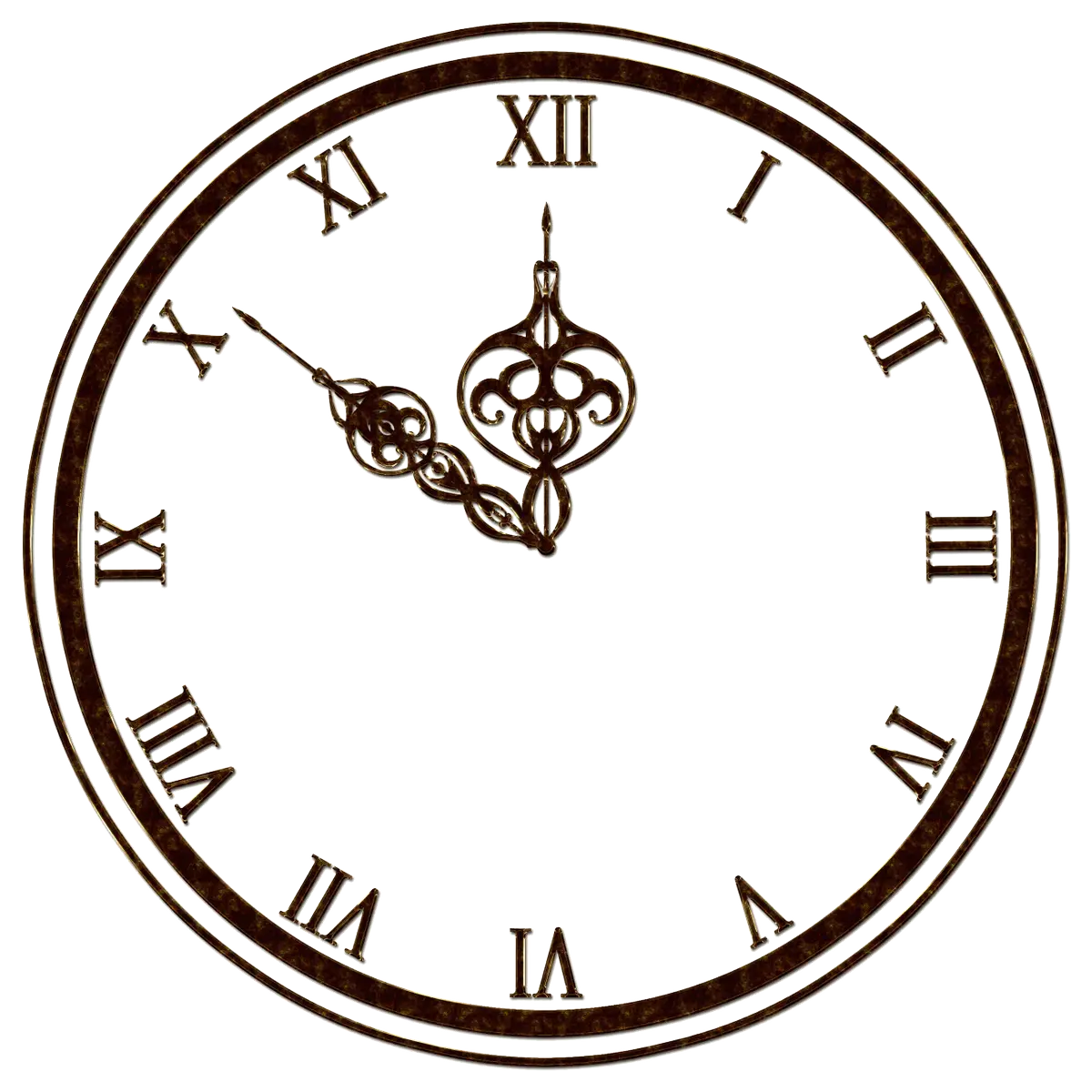Vintage Clock with Roman Numerals