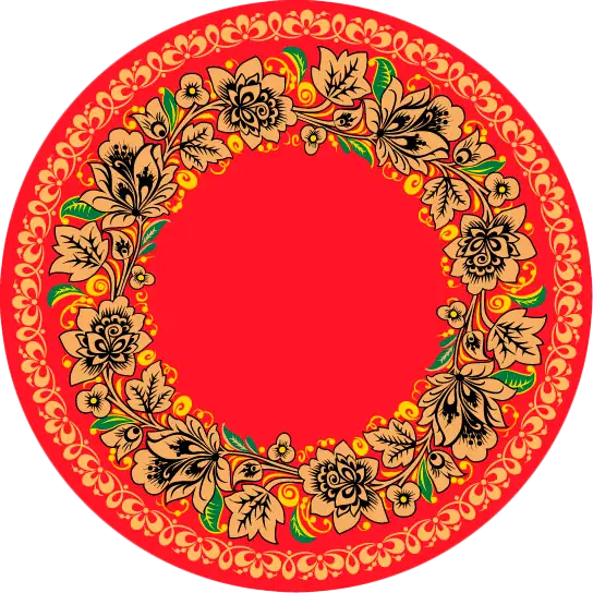 Decorative Floral Circle Art