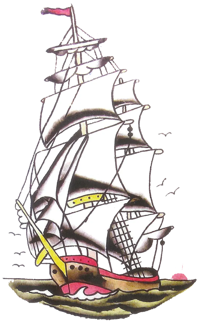 Vintage Sailing Ship Illustration