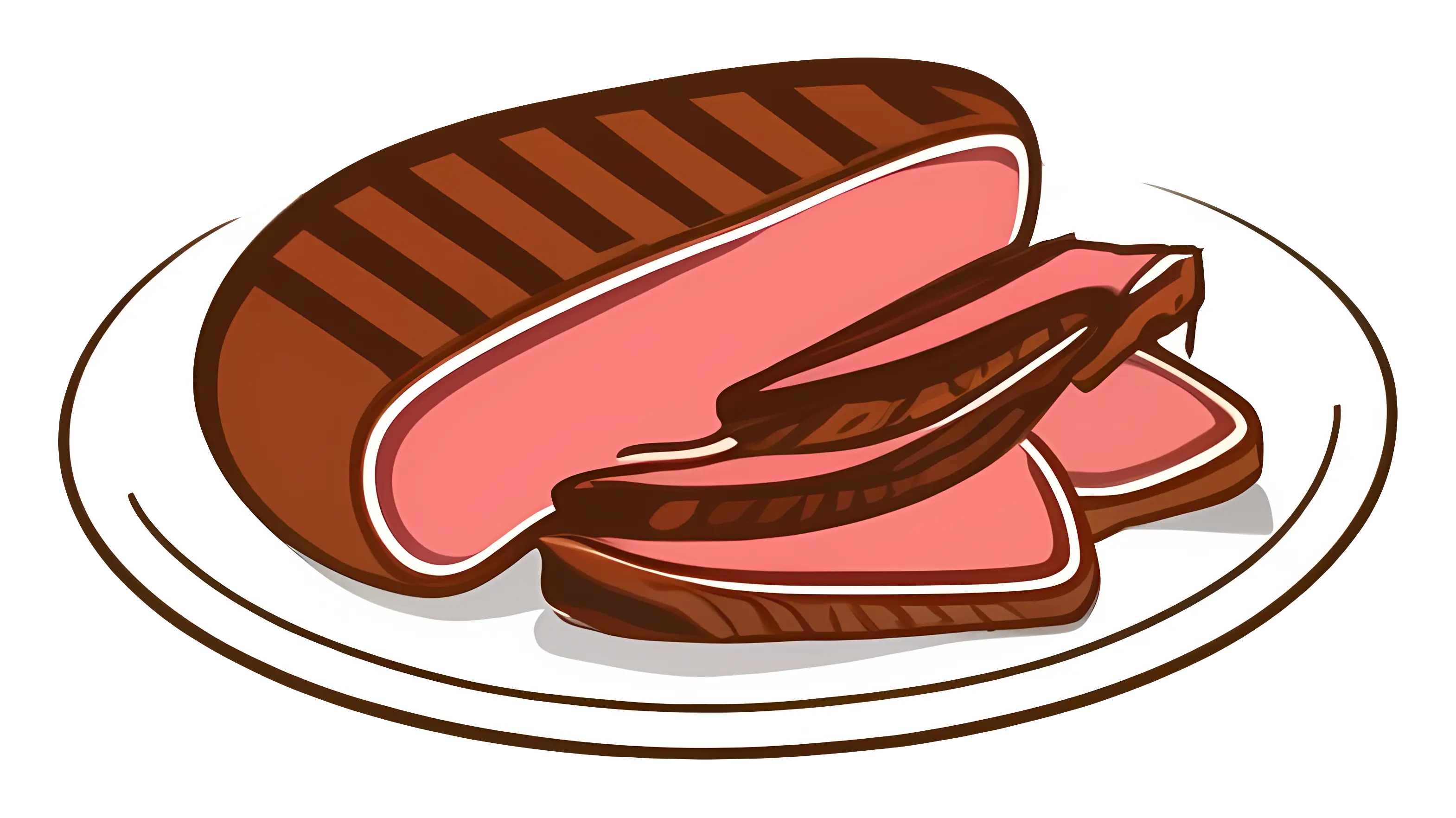 Grilled Steak on Plate