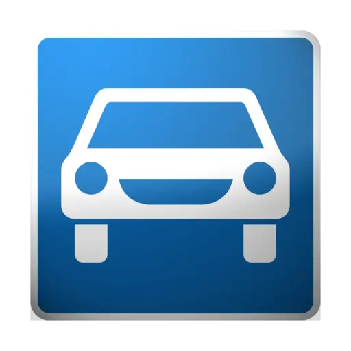 Blue Car Parking Sign