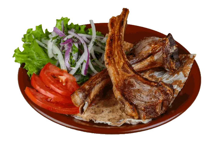 Grilled Lamb Chops with Vegetables