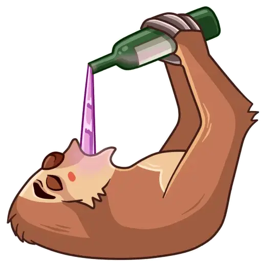 Sloth Drinking from Bottle