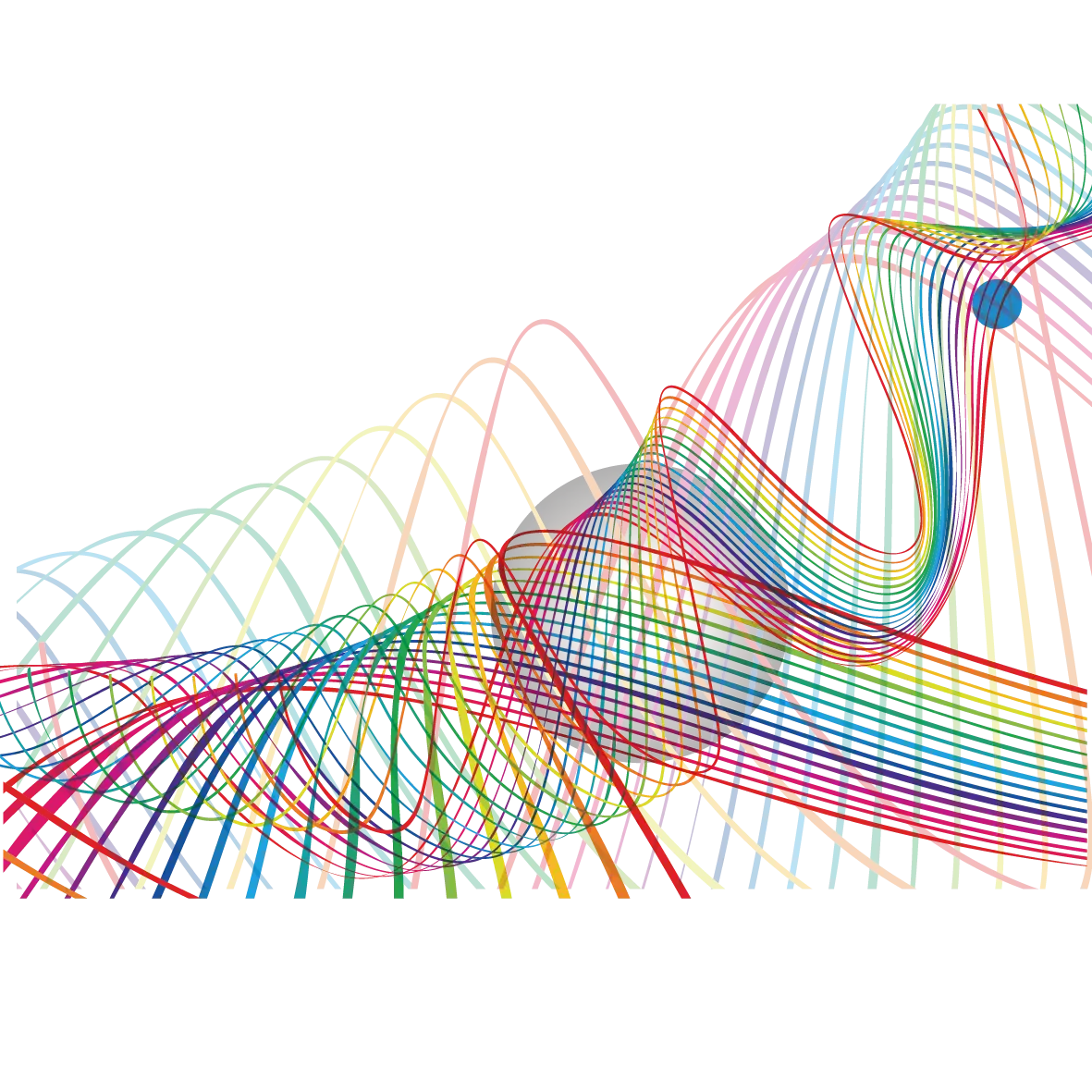Colorful Spiral Lines in Abstract Design