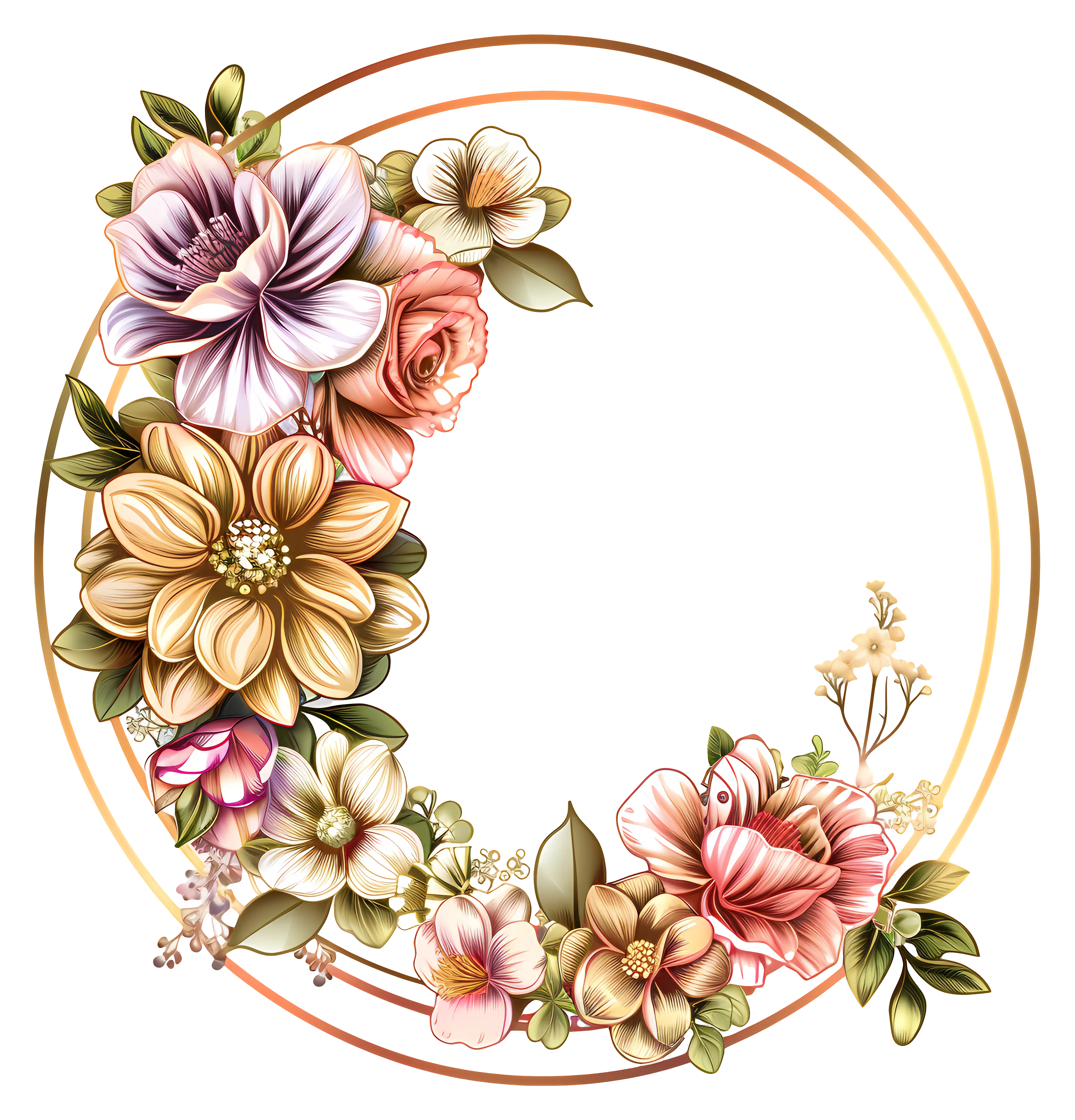 Elegant Floral Decorative Frame Design