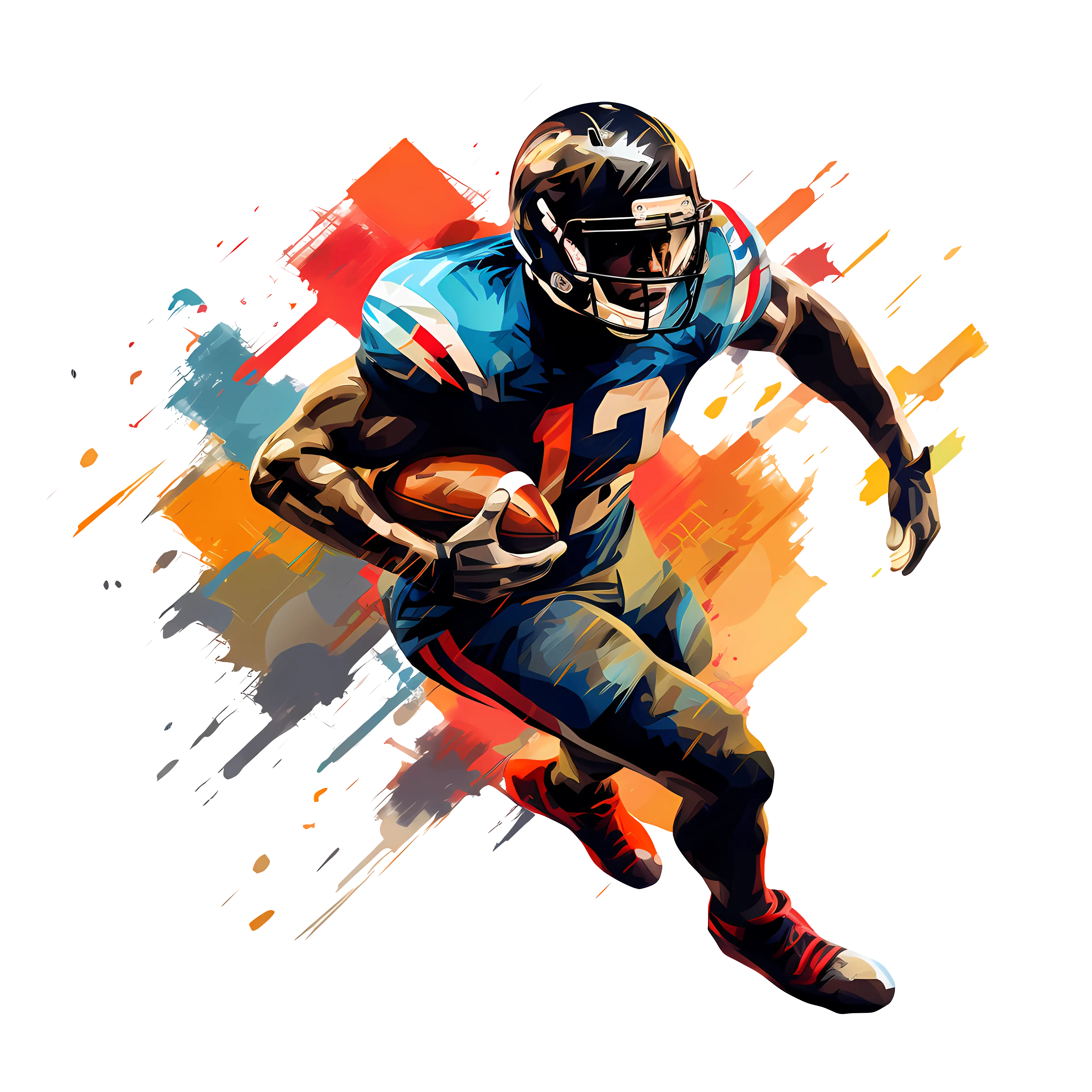 American Football Player Illustration