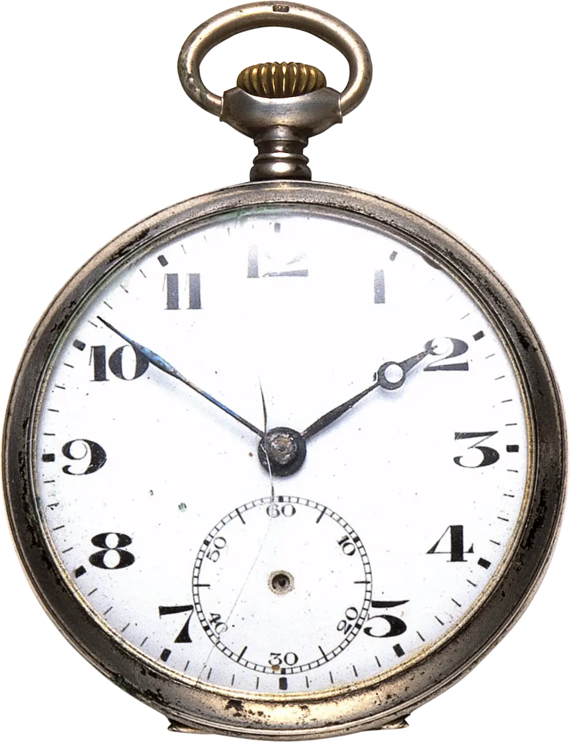 Vintage Pocket Watch with White Dial