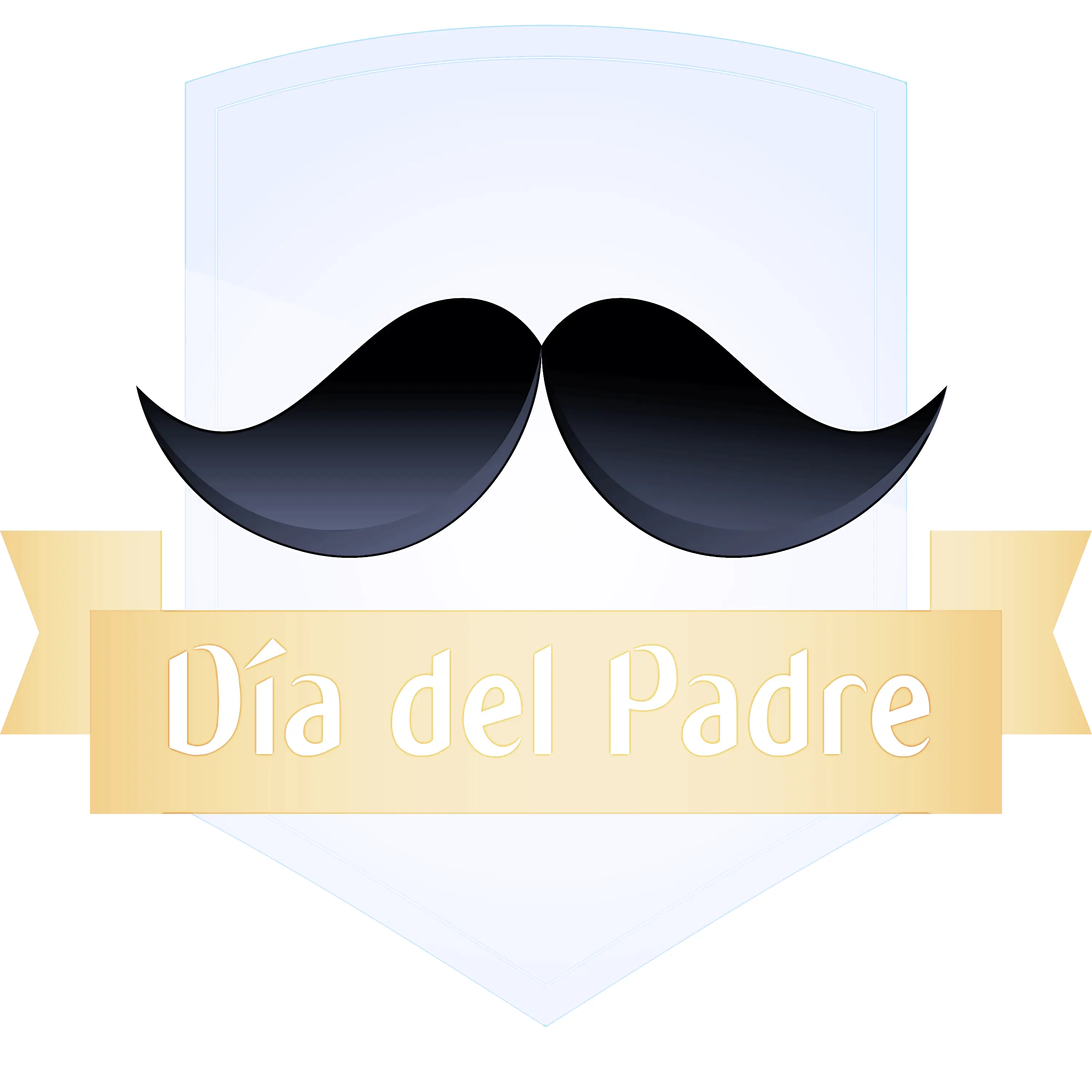 Father&#039;s Day Mustache Banner Design