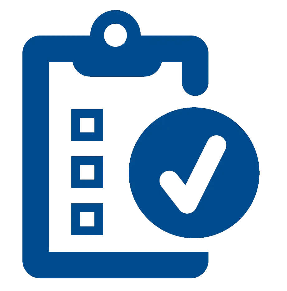 Illustration of Completed Checklist on Clipboard