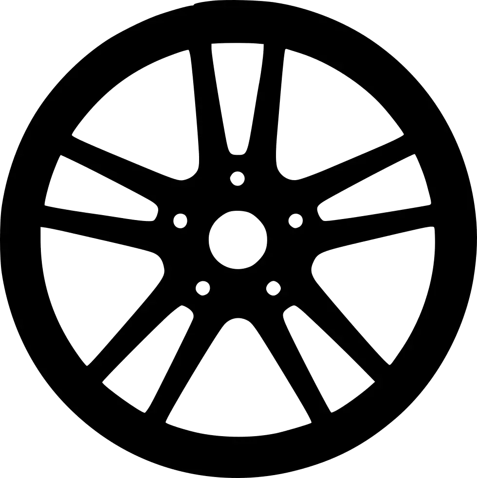Black Silhouette of a Wheel